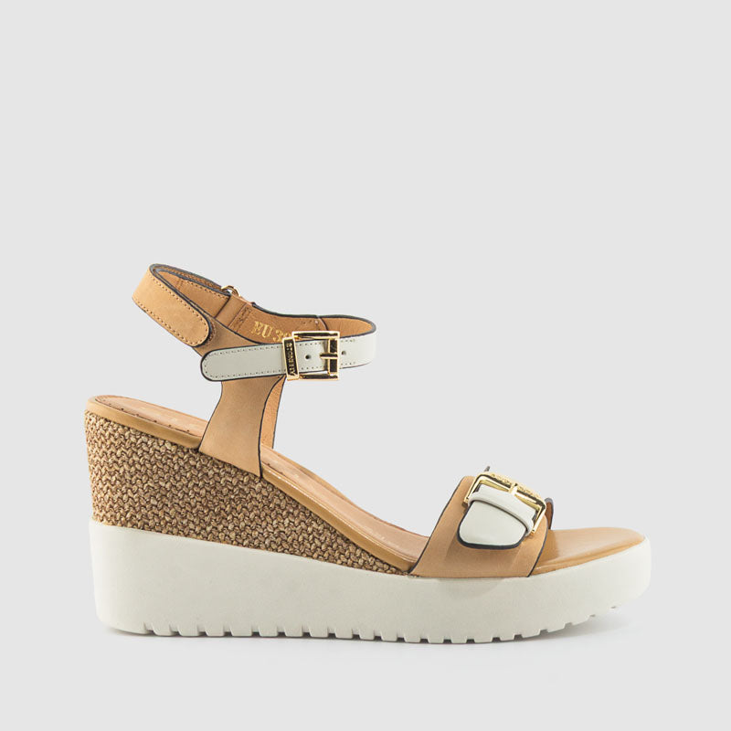 SANDALIA CUNYA PIEL BLANCO CUERO