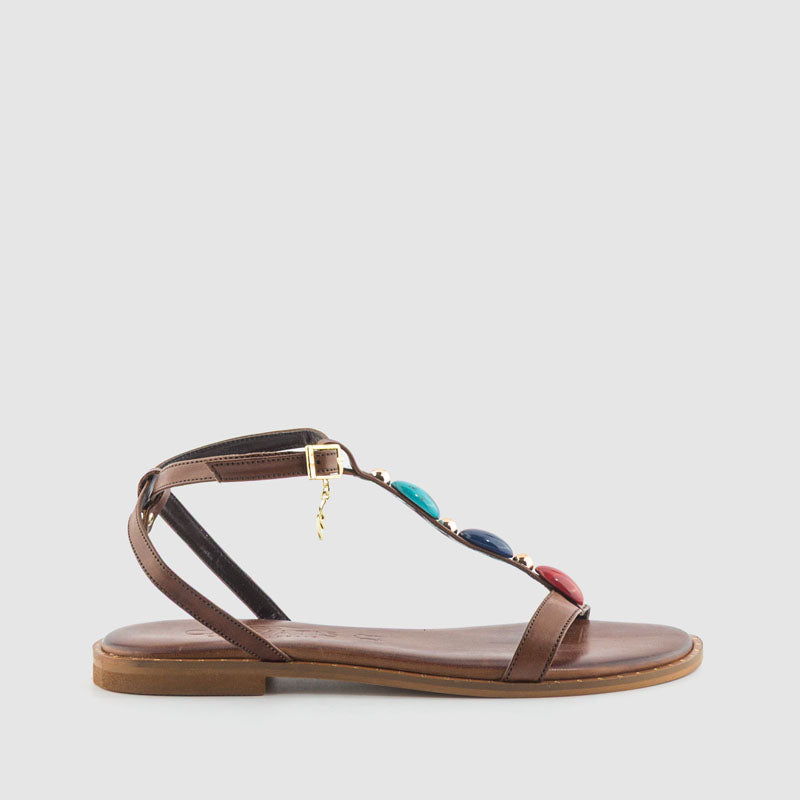 SANDALIA ESCLAVA PIEL BROWN