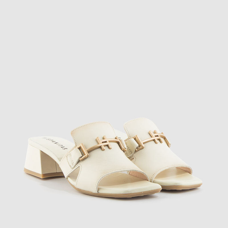SANDALIA PIEL LATTE