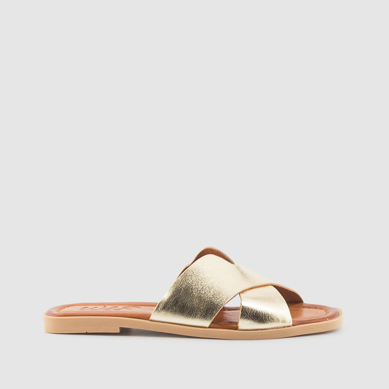 SANDALIA PIEL PLATINO