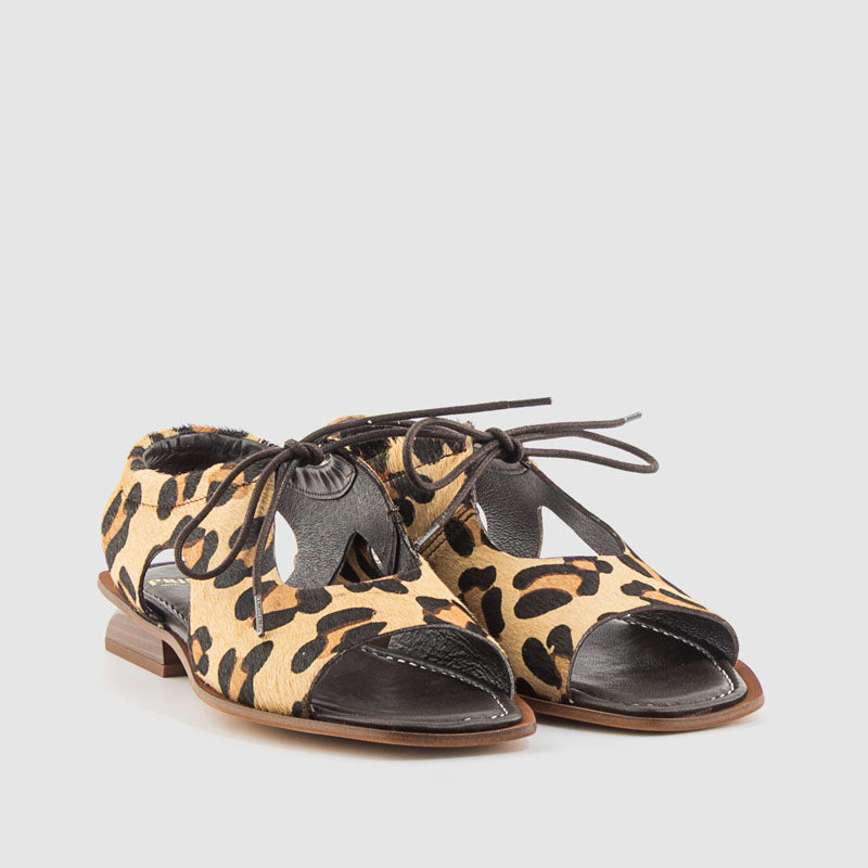 SANDALIA CORDON PIEL LEOPARDO