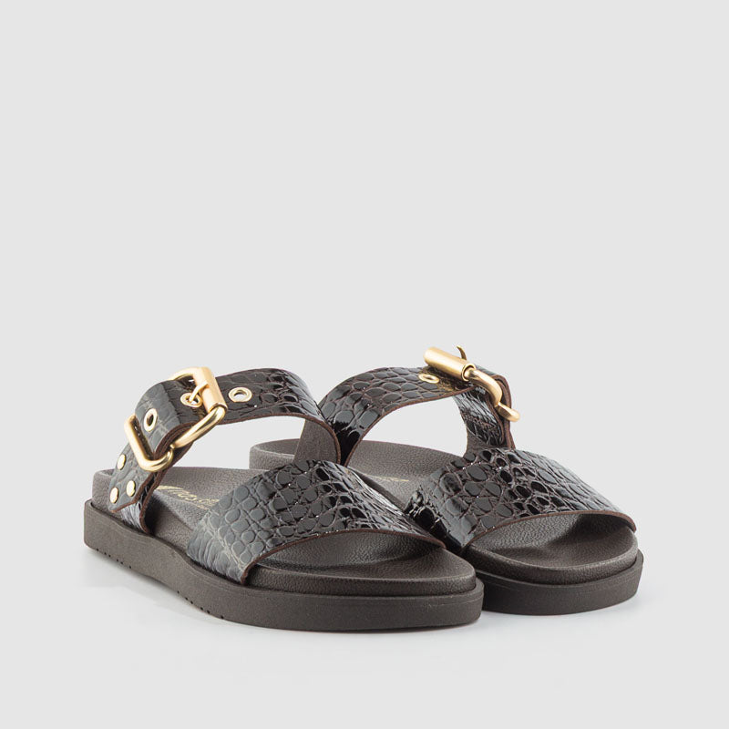 SANDALIA COCO CHAROL MARRON