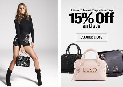 Hazte con un bolso Liu Jo como calidad de vida. ¡DISFRUTA DE NUESTRA PROMOCIÓN DEL 15%!