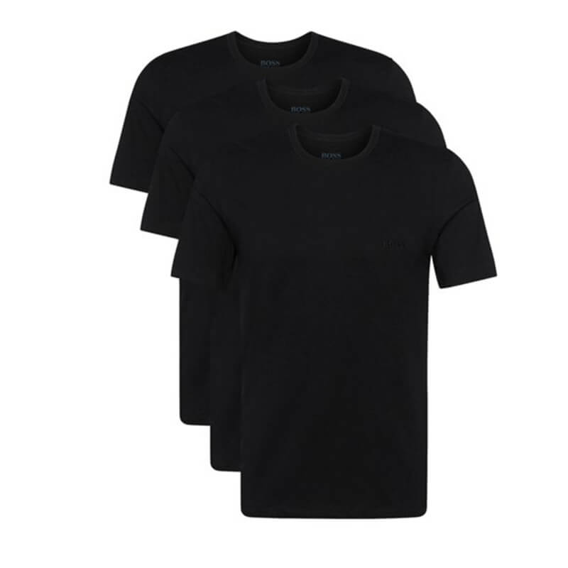 CAMISETA HOMBRE 3 UNIDADES BÁSICA BLACK