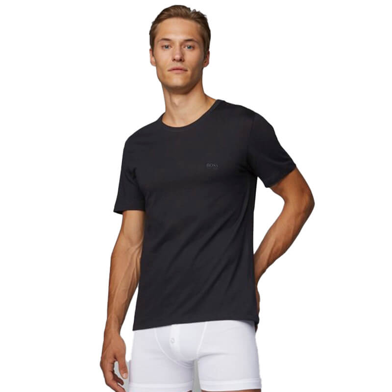 CAMISETA HOMBRE 3 UNIDADES BÁSICA BLACK