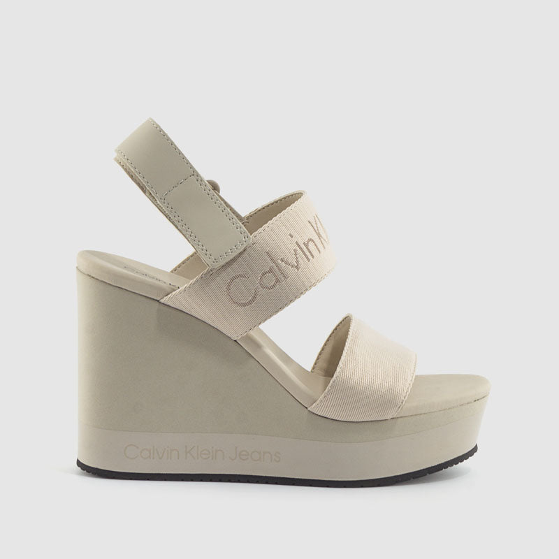SANDALIA WEDGE EGGSHELL
