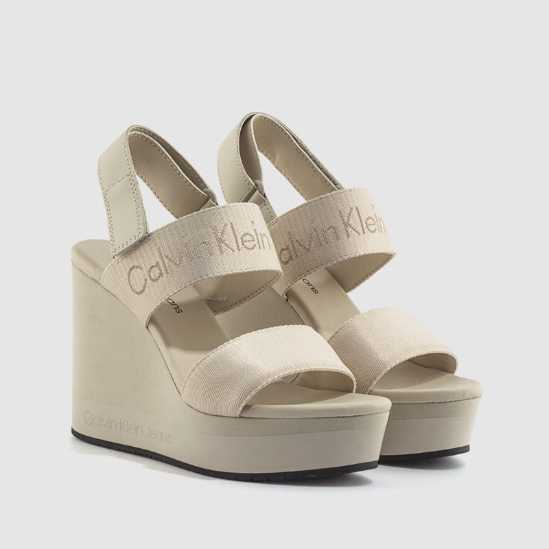 SANDALIA WEDGE EGGSHELL