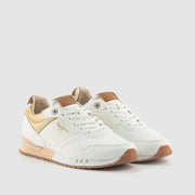 DEPORTIVO PIEL BLANCO-ORO