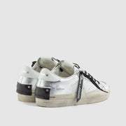 DEPORTIVO PIEL NEGRO-GLITTER PLOMO