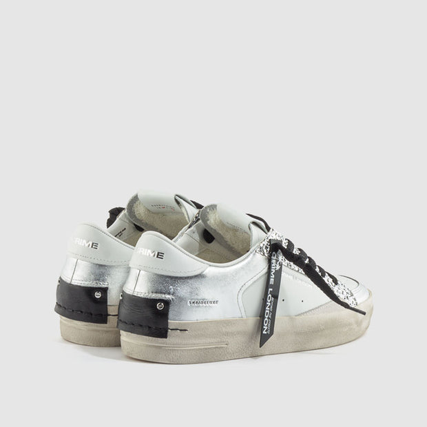 DEPORTIVO PIEL NEGRO-GLITTER PLOMO