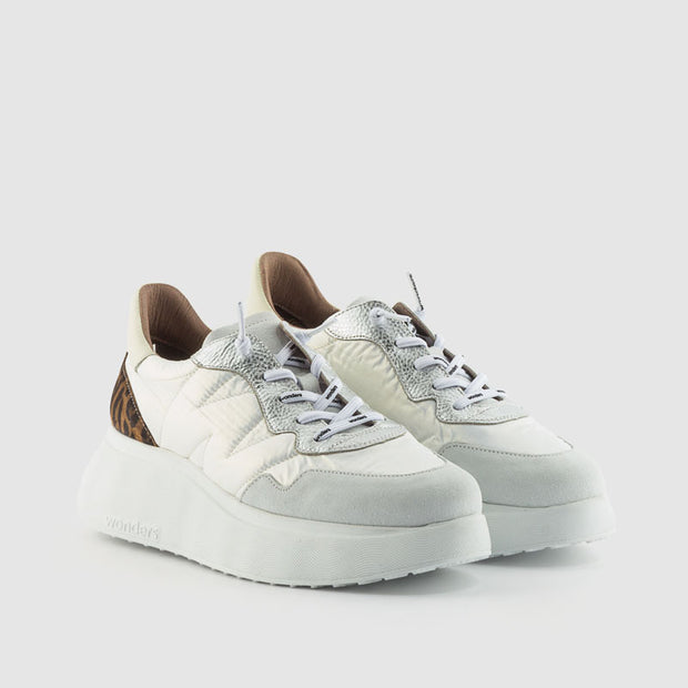 DEPORTIVO PIEL BLANCO LEOPARDO