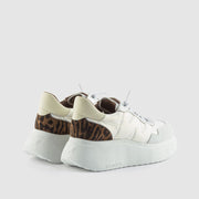 DEPORTIVO PIEL BLANCO LEOPARDO