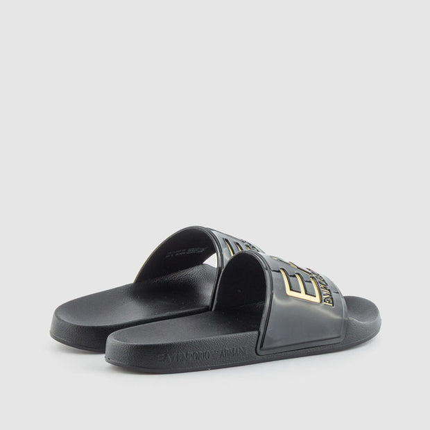 CHANCLA SHINNY BLACK GOLD