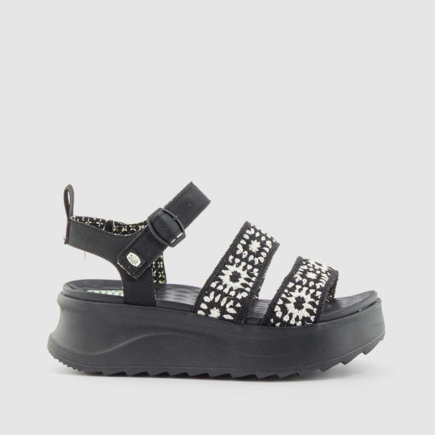 SANDALIA CROCHET NEGRO