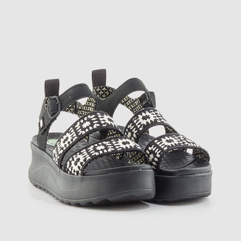 SANDALIA CROCHET NEGRO
