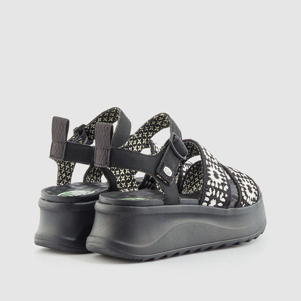 SANDALIA CROCHET NEGRO