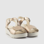 SANDALIA PIEL ORO