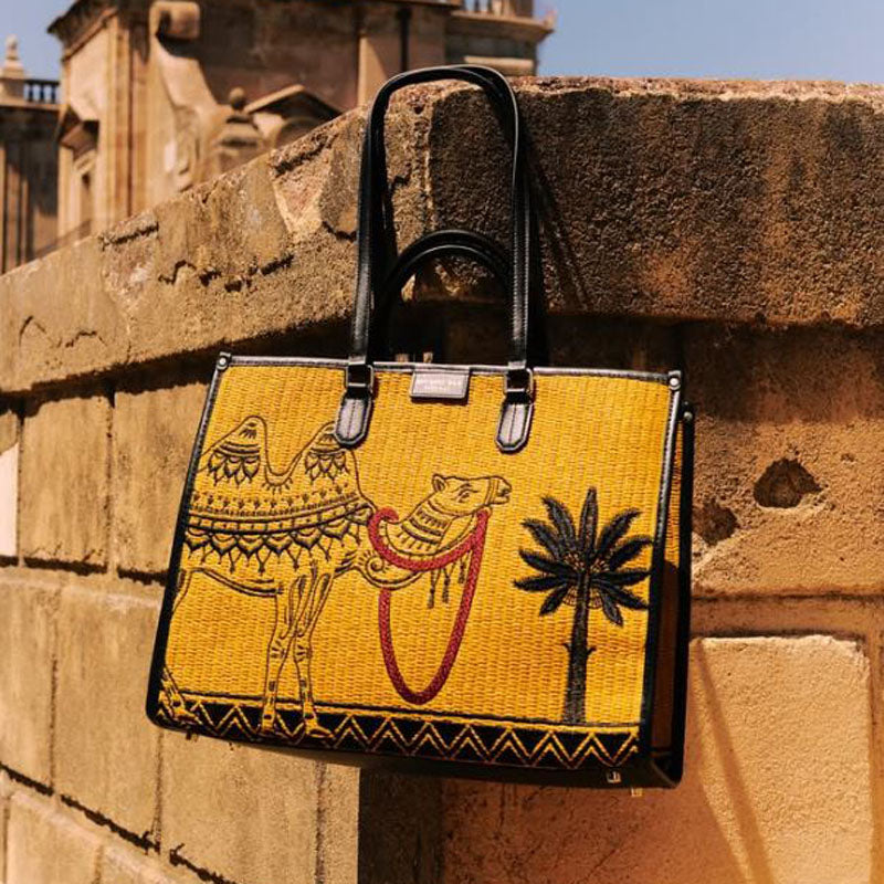 BOLSO MAXI RAFIA ATENEA TANGERINI MULTI