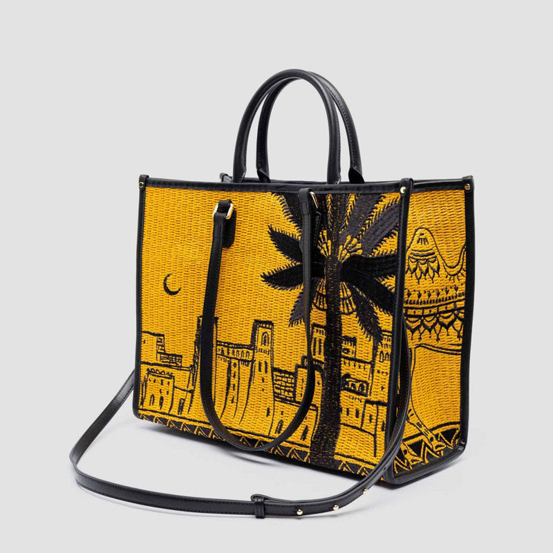 BOLSO MAXI RAFIA ATENEA TANGERINI MULTI