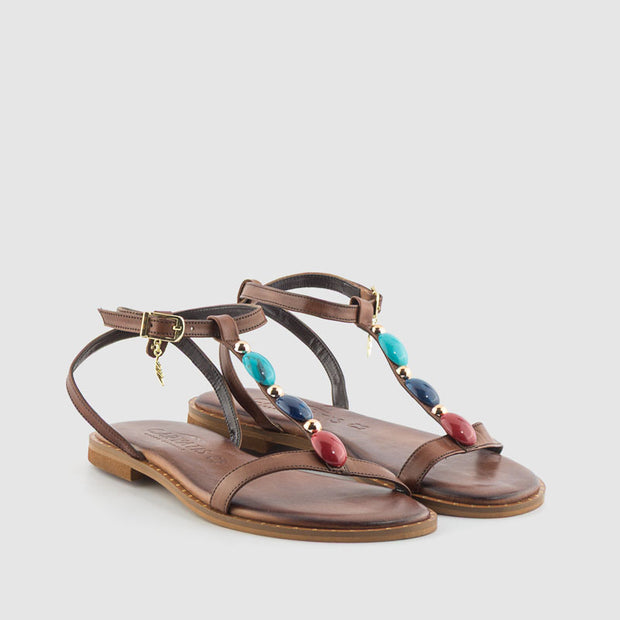 SANDALIA ESCLAVA PIEL BROWN