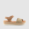 SANEDALIA PIEL TRENZA TAUPE