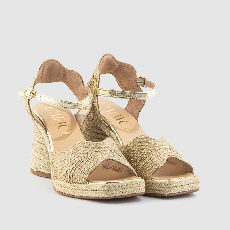 SANDALIA RAFIA PLATINO