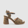 SANDALIA RAFIA NEGRO TOSTADO