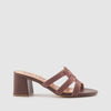 SANDALIA CORDONCILLO PIEL MARRON