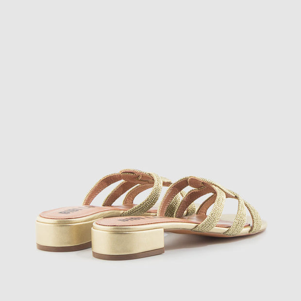 SANDALIA CORDONCILLO PIEL ORO