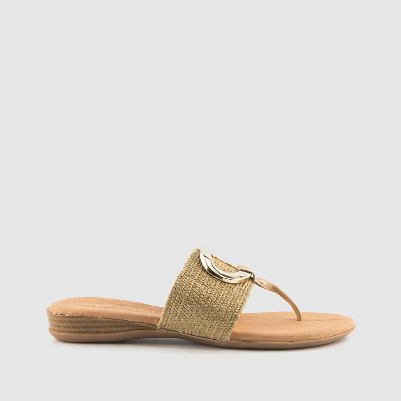 SANDALIA RAFIA STRECH TAUPE
