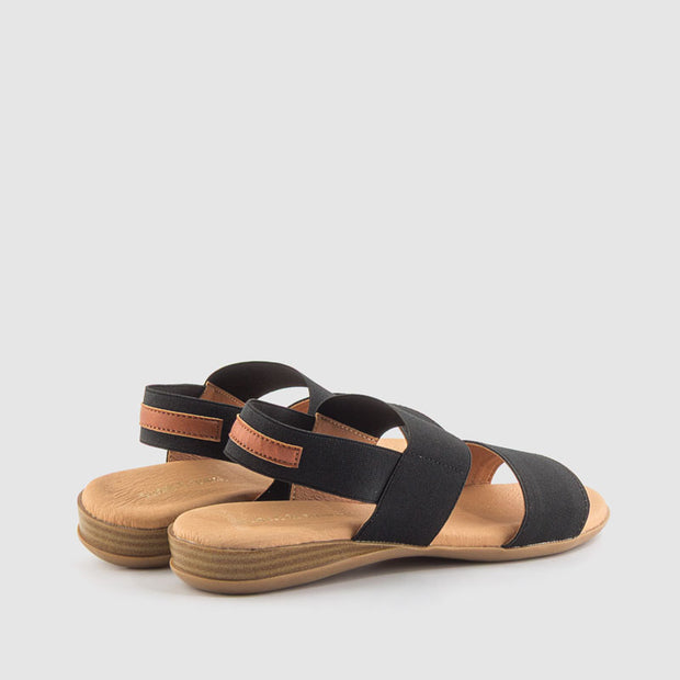 SANDALIA ELASTICO NEGRO