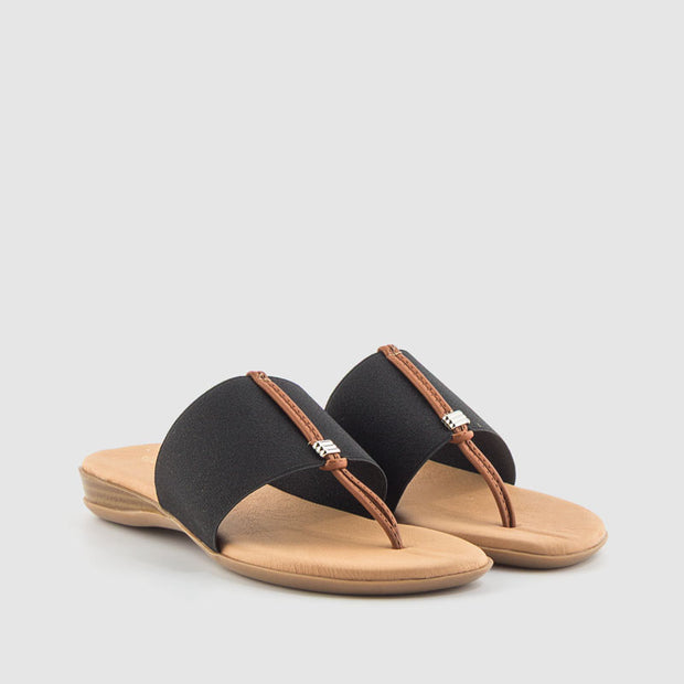 SANDALIA ELASTICO NEGRO