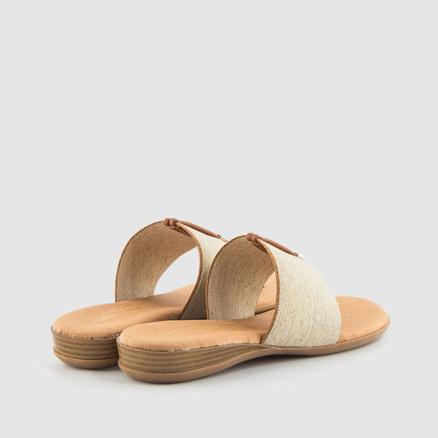 SANDALIA ELASTICO LINO NATURAL