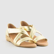 SANDALIA PIEL PLATINO