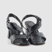 SANDALIA TACON PIEL NEGRO