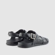 SANDALIA PIEL NEGRO