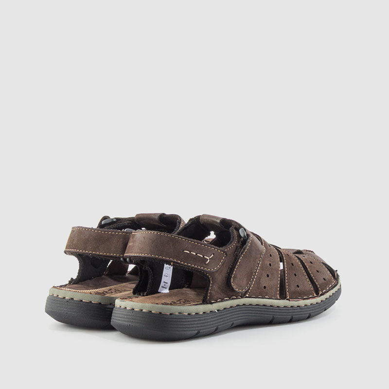 SANDALIA PIEL MARRON