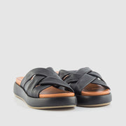 SANDALIA PIEL NEGRO