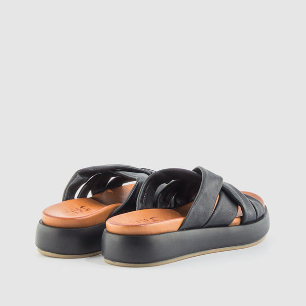 SANDALIA PIEL NEGRO
