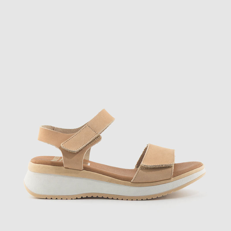 SANDALIA NOBUCK TAUPE