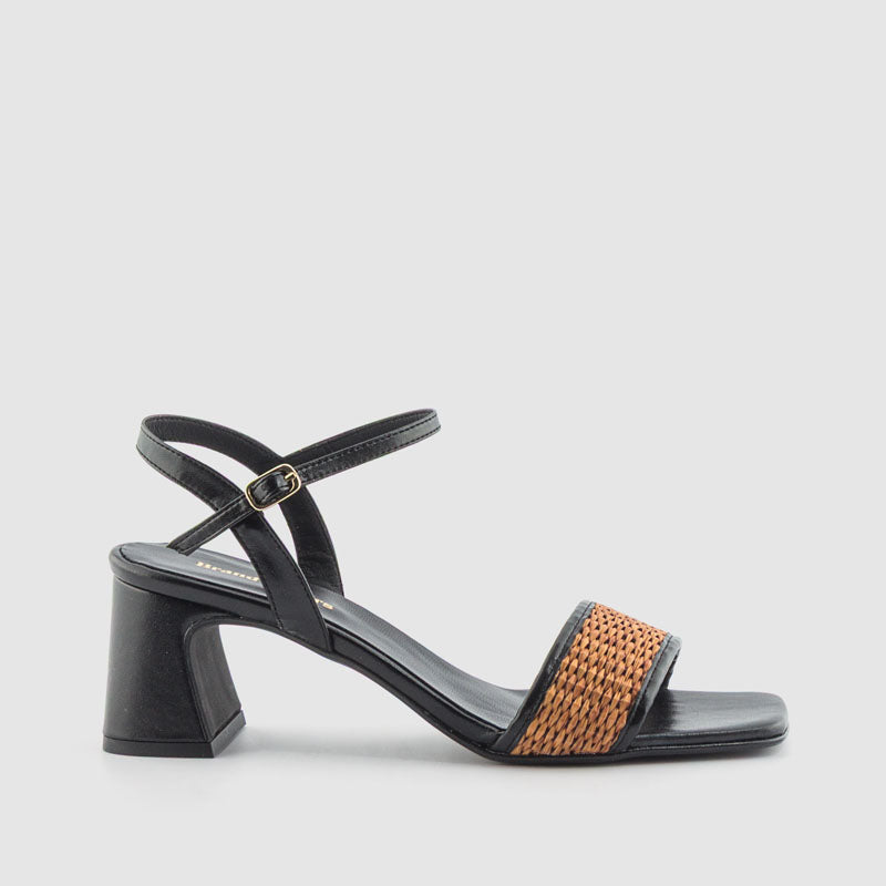 SANDALIA RAFIA CUERO