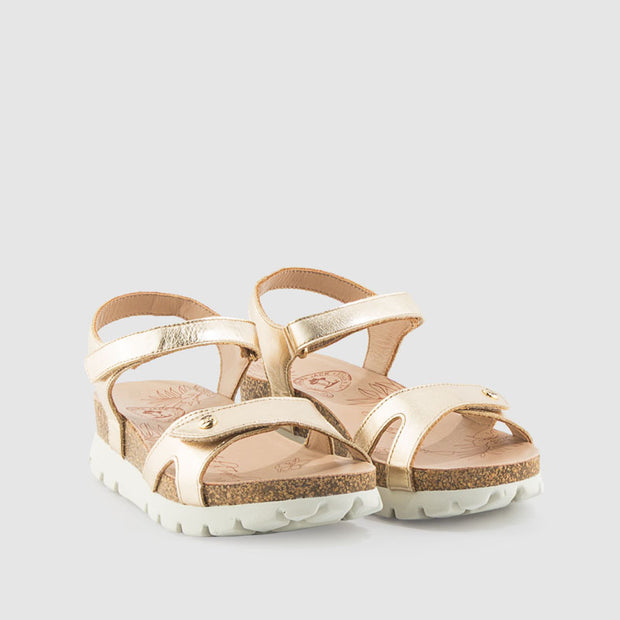 SANDALIA PIEL ORO