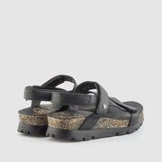 SANDALIA PIEL NEGRO