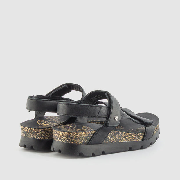 SANDALIA PIEL NEGRO
