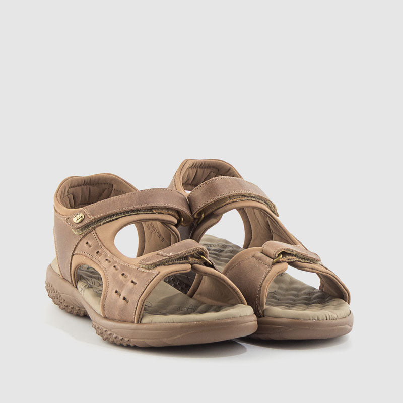 SANDALIA NOBUCK TAUPE