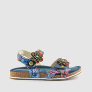 SANDALIA 3 FLOR PIEL JEANS