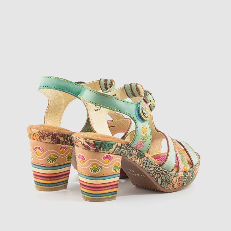 SANDALIA PIEL MULTICOLOR