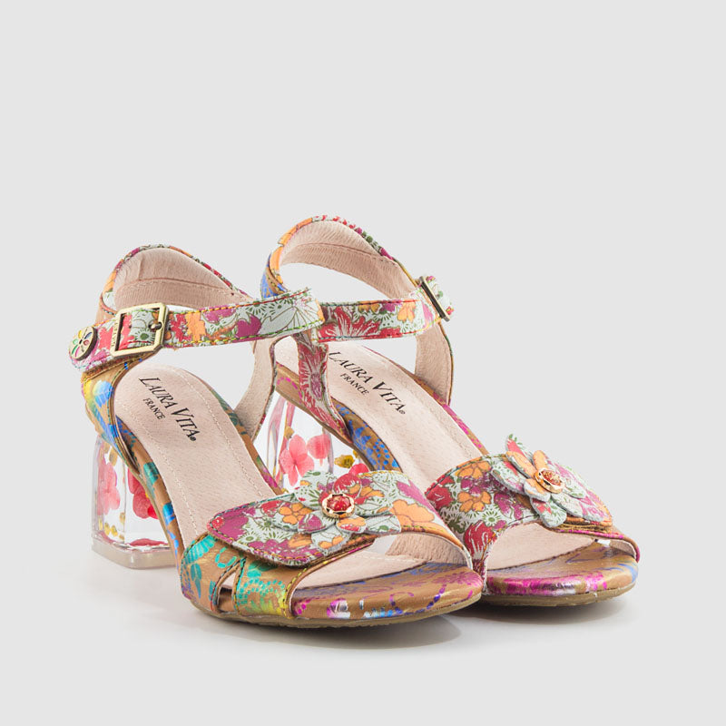 SANDALIA TACON METACRILATO PIEL AMBAR