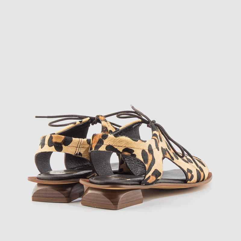 SANDALIA CORDON PIEL LEOPARDO