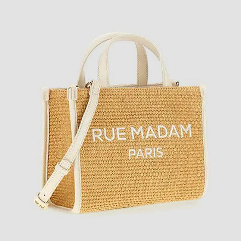 BOLSO TOTE MINI RAFIA ARENA